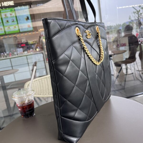 CHANEL CC CAVIAR SHOPPING BAG BLACK 37CM - Image 7