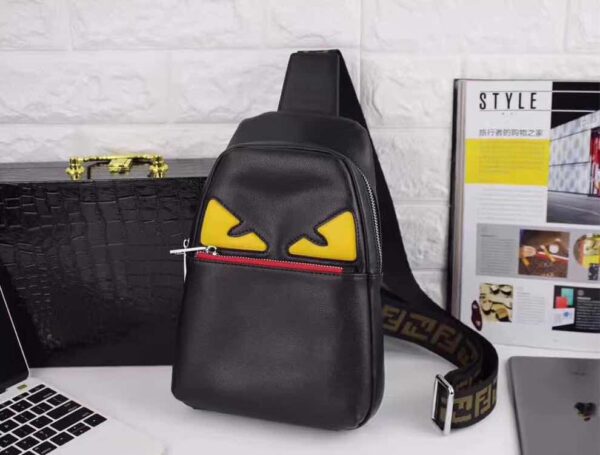 FENDI CROSSBODY HALLOWEEN BLACK BAG 26CM - Image 3