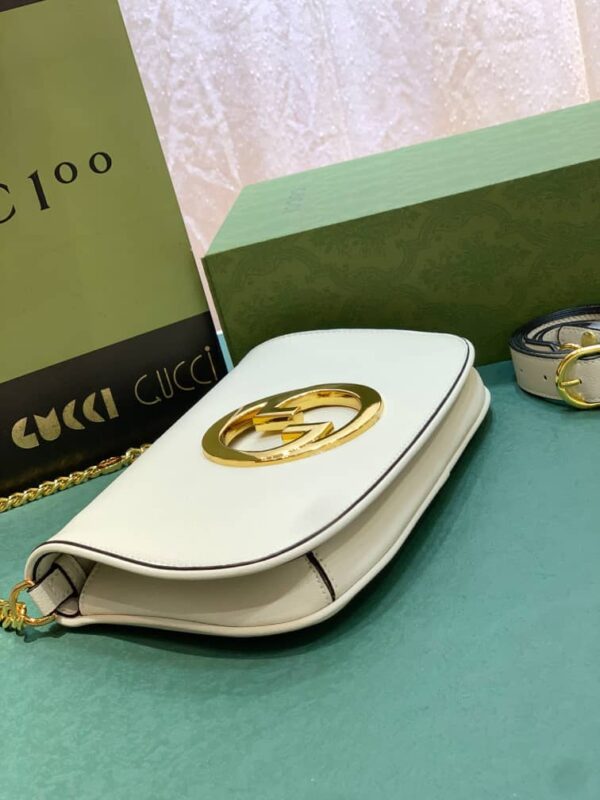 GUCCI BLONDIE SHOULDER BAG WHITE LEATHER 28CM 699268 UXX0G 9022 - Image 2