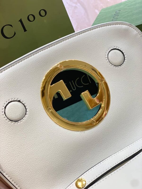 GUCCI BLONDIE SHOULDER BAG WHITE LEATHER 28CM 699268 UXX0G 9022 - Image 8