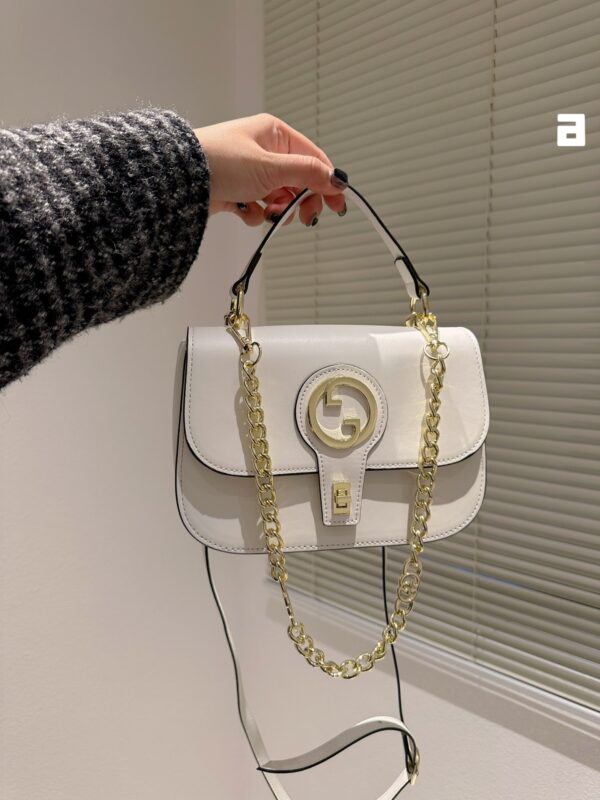 GUCCI BLONDIE TOP-HANDLE BAG WHITE 24CM 735101 UXX0G 9022 - Image 2