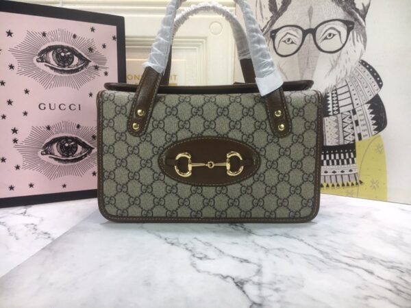 GUCCI HORSEBIT 1955 MINI TOP HANDLE BAG 27.5CM DARK BROWN 645453 92TCG 8563 - Image 10