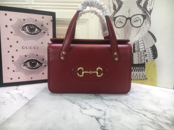 GUCCI HORSEBIT 1955 MINI TOP HANDLE BAG 27.5CM RED 645453 92TCG 8563 - Image 10