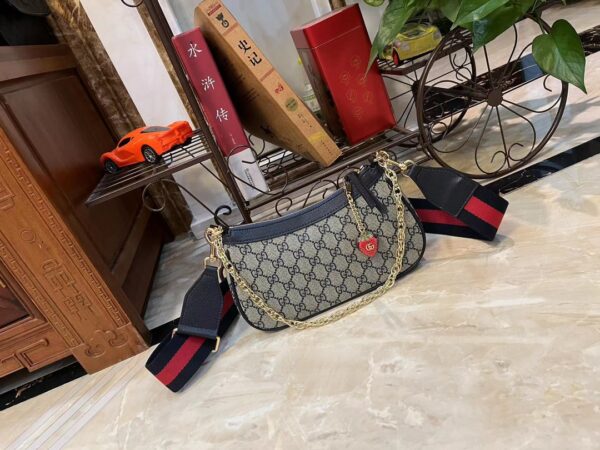 GUCCI OPHIDIA SMALL 24CM BEIGE AND BLUE GG SUPREME CANVAS 735132 FABLE 8881 - Image 10