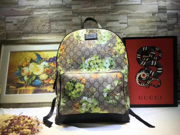 GUCCI GG BLOOMS BACKPACK GREEN BLOOMS 41CM 406370 KLQAX 9772 - Image 10