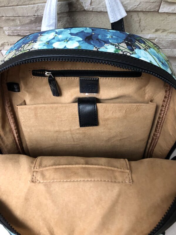 GUCCI GG BLOOMS BACKPACK BLUE BLOOMS 41CM 427042 KU2QN 8493 - Image 2
