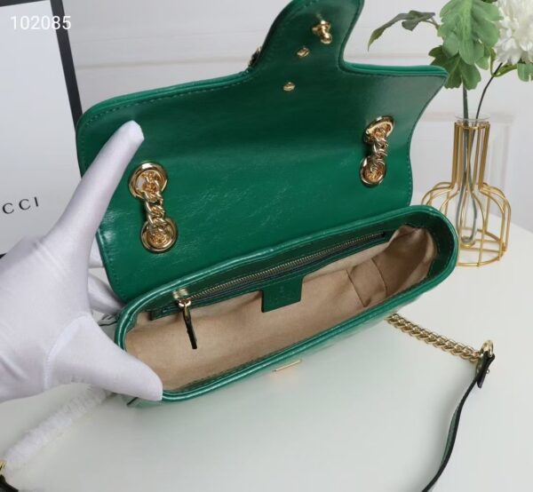 GUCCI MARMONT SUPER MINI BAG IN GREEN 26CM 443497 1X5EG 3862 - Image 2