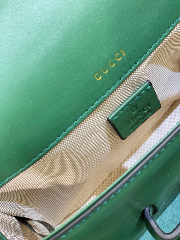 GUCCI HORSEBIT 1955 SMALL SHOULDER BAG GREEN LEATHER 20.5CM 726226 AABE1 3152 - Image 3