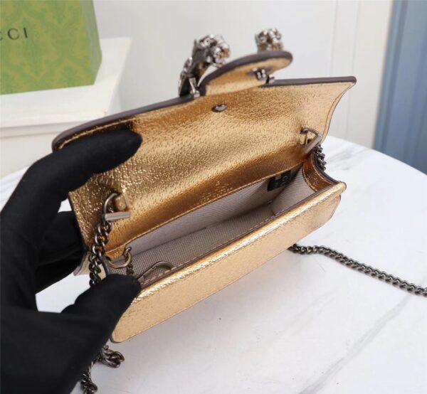 GUCCI WOMEN'S DIONYSUS SUPER MINI CROSSBODY BAG GOLD 16CM 476432 1TRBN 8089 - Image 2