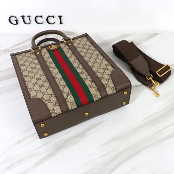GUCCI OPHIDIA MEDIUM TOTE BAG IN BEIGE AND BROWN 724685 9C2ST 8746 - Image 2