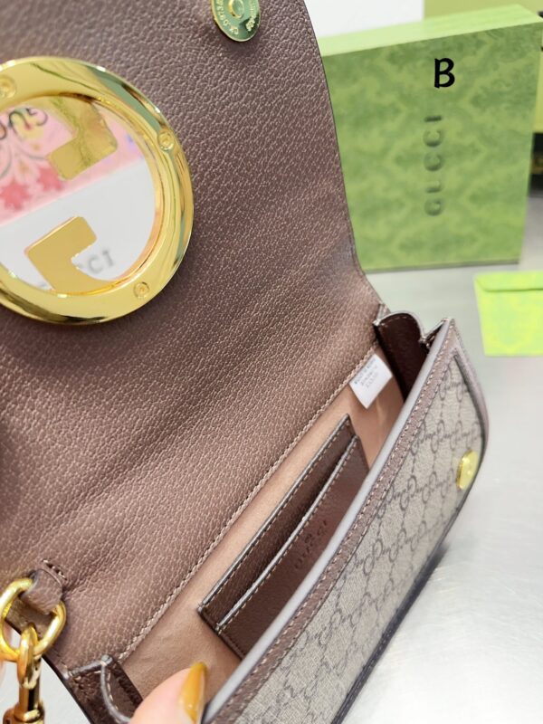 GUCCI BLONDIE MINI BAG BEIGE AND EBONY 21CM 698630 K9GSG 8358 - Image 2
