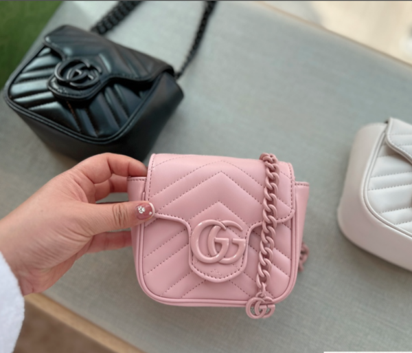 GUCCI MARMONT MINI BAG PINK 13CM - Image 3