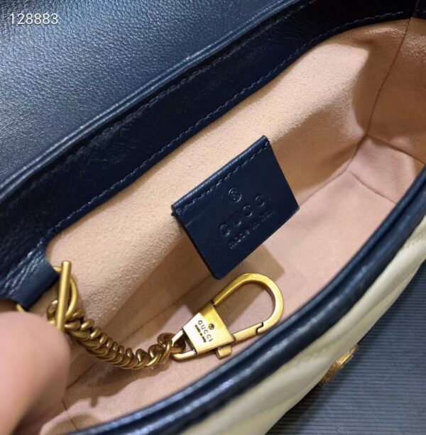 GUCCI MARMONT SUPER MINI BAG IN WHITE AND DARK BLUE 16CM - Image 3