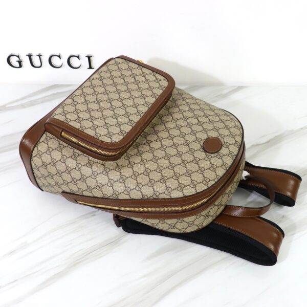 GUCCI BEIGE AND EBONY GG SUPREME CANVAS BACKPACK 31CM ?704017 FAA0R 9795 - Image 5