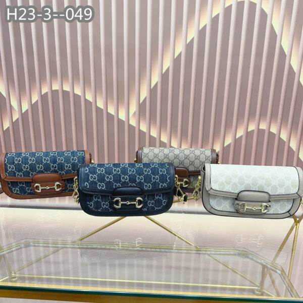 GUCCI HORSEBIT 1955 MINI GG SUPREME CANVAS 23CM BLACK 658574 HUHHG 8565 - Image 2