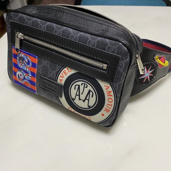 GUCCI GG BLACK NIGHT COURRIER BELT BAG 24CM 474293 9IKEN 8850 - Image 3