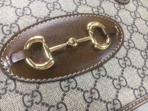GUCCI HORSEBIT 1955 MINI TOP HANDLE BAG 27.5CM DARK BROWN 645453 92TCG 8563 - Image 4