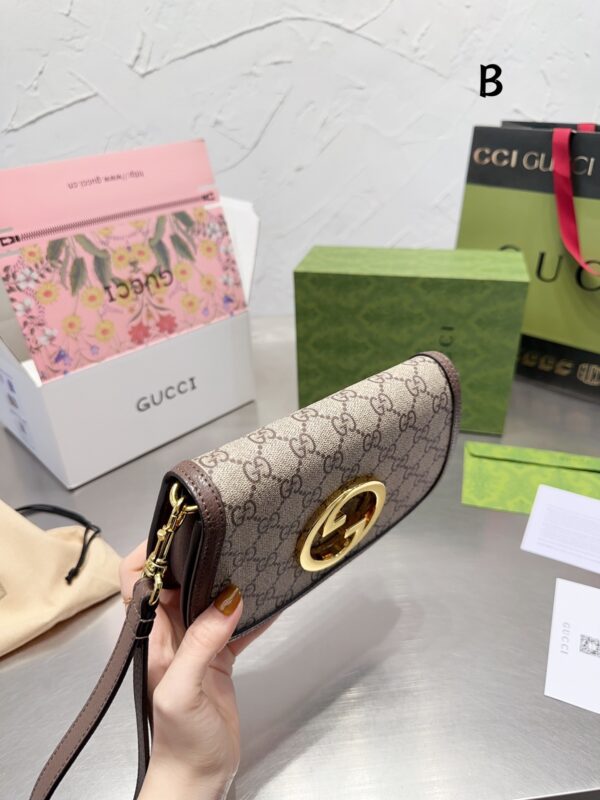 GUCCI BLONDIE MINI BAG BEIGE AND EBONY 21CM 698630 K9GSG 8358 - Image 4