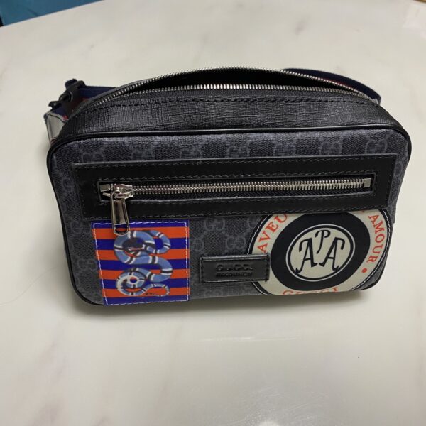 GUCCI GG BLACK NIGHT COURRIER BELT BAG 24CM 474293 9IKEN 8850 - Image 4