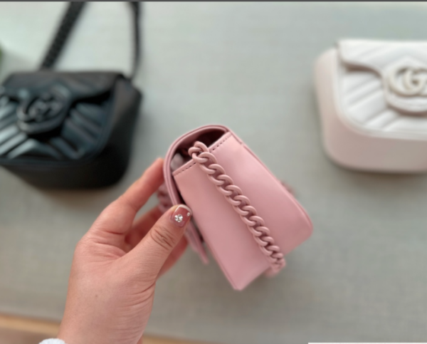 GUCCI MARMONT MINI BAG PINK 13CM - Image 4