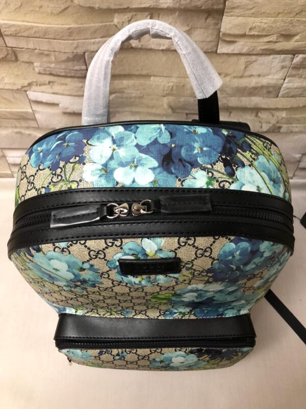 GUCCI GG BLOOMS BACKPACK BLUE BLOOMS 41CM 427042 KU2QN 8493 - Image 4