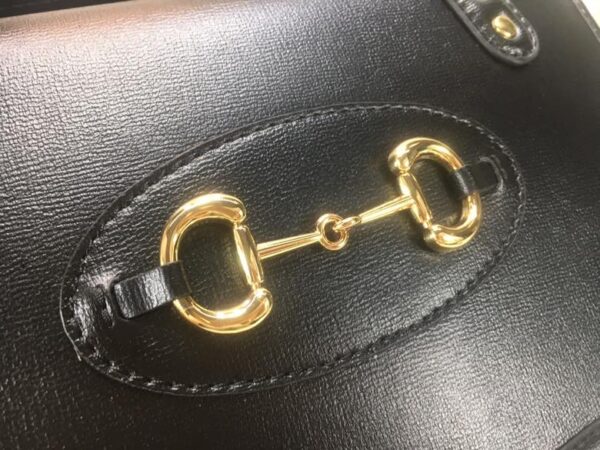 GUCCI HORSEBIT 1955 MINI TOP HANDLE BAG 27.5CM BLACK 645453 92TCG 8563 - Image 5
