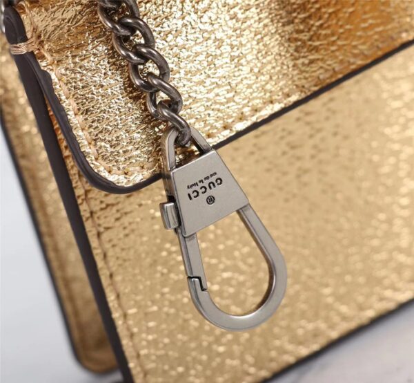 GUCCI WOMEN'S DIONYSUS SUPER MINI CROSSBODY BAG GOLD 16CM 476432 1TRBN 8089 - Image 5