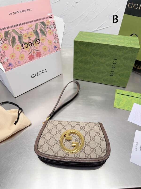GUCCI BLONDIE MINI BAG BEIGE AND EBONY 21CM 698630 K9GSG 8358 - Image 5