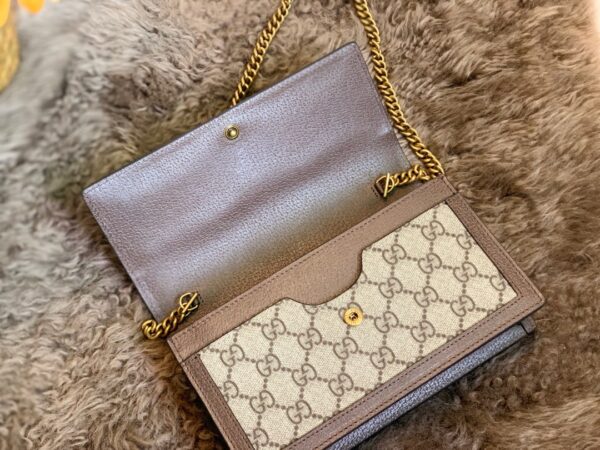 GUCCI LADIES MULTICOLOR QUEEN MARGARET LEATHER MINI SHOULDER BAG BROWN 20CM 476079 9I6QT 8540 - Image 5