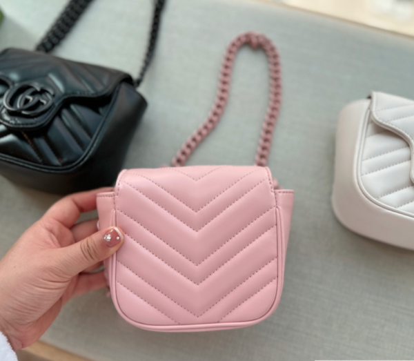 GUCCI MARMONT MINI BAG PINK 13CM - Image 5