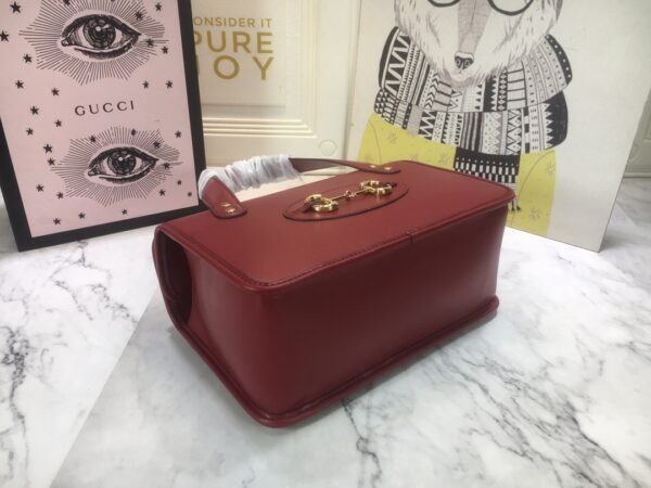 GUCCI HORSEBIT 1955 MINI TOP HANDLE BAG 27.5CM RED 645453 92TCG 8563 - Image 6