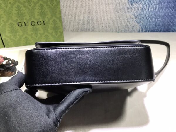 GUCCI HORSEBIT 1955 SMALL SHOULDER BAG BLACK 22.5CM 645454 1DB0G 1000 - Image 6