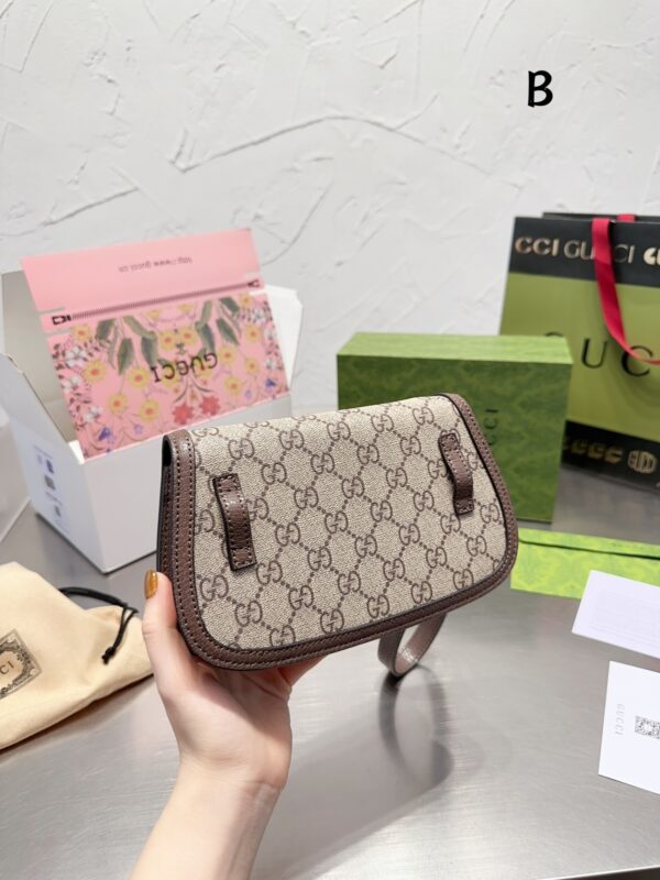 GUCCI BLONDIE MINI BAG BEIGE AND EBONY 21CM 698630 K9GSG 8358 - Image 6