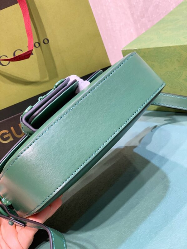 GUCCI HORSEBIT 1955 SMALL SHOULDER BAG GREEN LEATHER 20.5CM 726226 AABE1 3152 - Image 8
