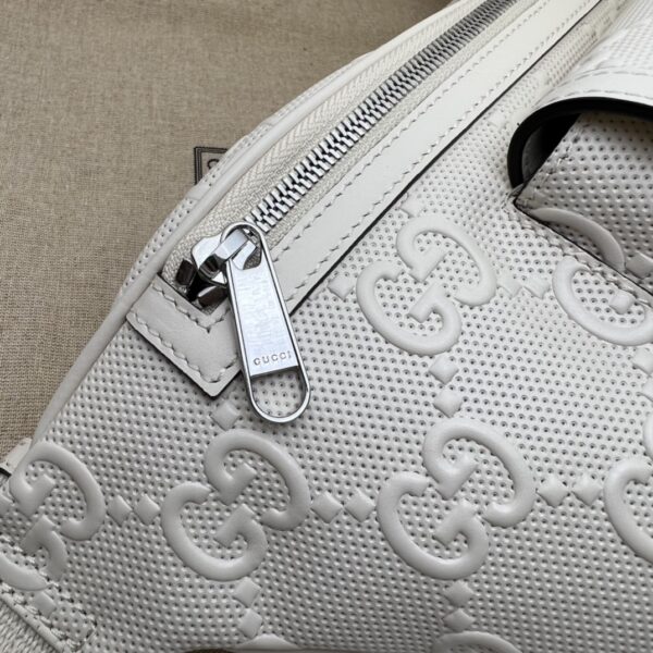 GUCCI GG EMBOSSED BELT BAG WHITE 28CM 645093 1W3CN 9022 - Image 7