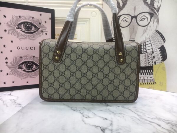 GUCCI HORSEBIT 1955 MINI TOP HANDLE BAG 27.5CM DARK BROWN 645453 92TCG 8563 - Image 8