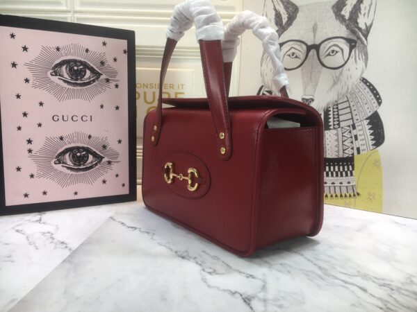 GUCCI HORSEBIT 1955 MINI TOP HANDLE BAG 27.5CM RED 645453 92TCG 8563 - Image 8