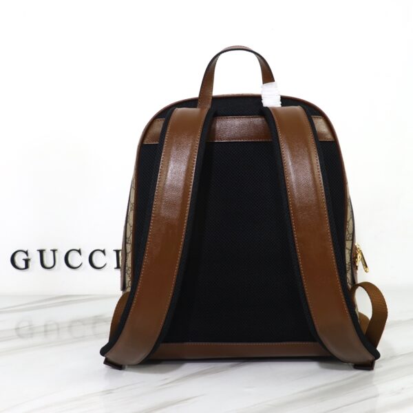 GUCCI BEIGE AND EBONY GG SUPREME CANVAS BACKPACK 31CM ?704017 FAA0R 9795 - Image 9