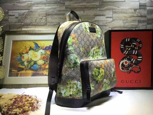 GUCCI GG BLOOMS BACKPACK GREEN BLOOMS 41CM 406370 KLQAX 9772 - Image 8