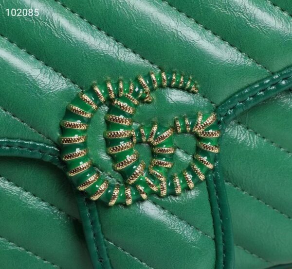 GUCCI MARMONT SUPER MINI BAG IN GREEN 26CM 443497 1X5EG 3862 - Image 9