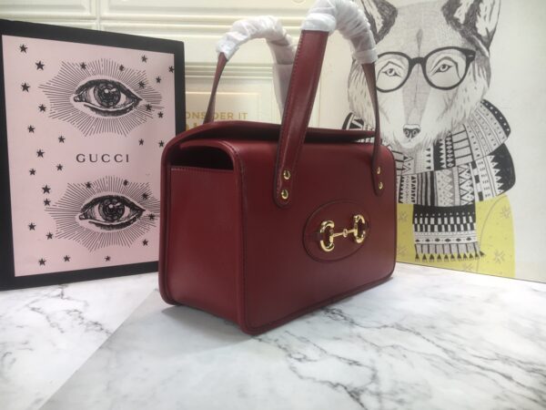 GUCCI HORSEBIT 1955 MINI TOP HANDLE BAG 27.5CM RED 645453 92TCG 8563 - Image 9
