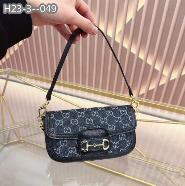 GUCCI HORSEBIT 1955 MINI GG SUPREME CANVAS 23CM BLACK 658574 HUHHG 8565 - Image 3