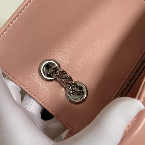 GUCCI MARMONT MATELASSE SHOULDER BAG LIGHT PINK 26CM 443497 DTDIY 5815 - Image 5
