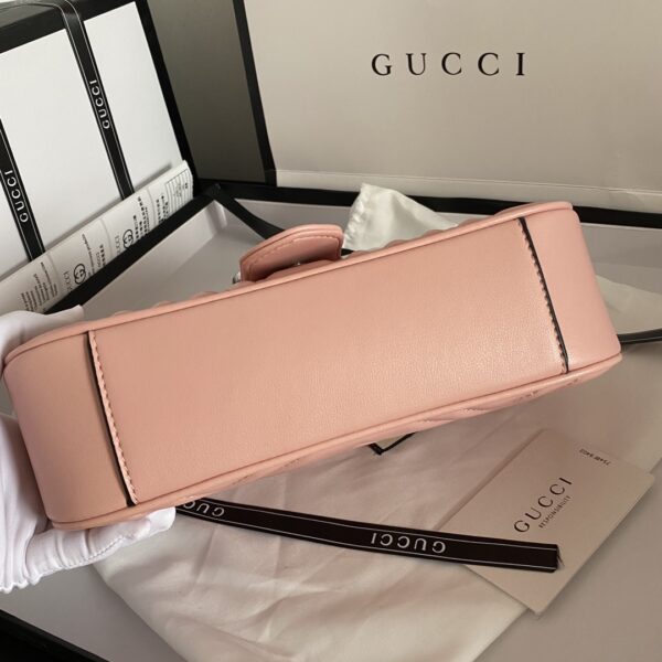 GUCCI MARMONT MATELASSE SHOULDER BAG LIGHT PINK 26CM 443497 DTDIY 5815 - Image 2
