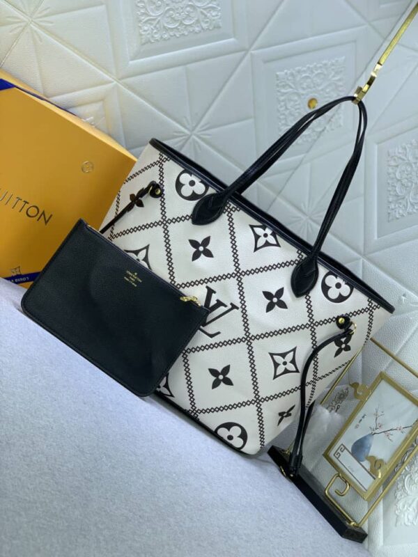 LOUIS VUITTON NEVERFULL MM 31CM BEGIE AND BLACK M46039 - Image 8