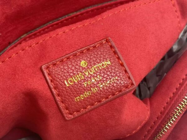 LOUIS VUITTON PALLAS CHAIN CANVAS MONOGRAM SHOULDER BAG RED - Image 9