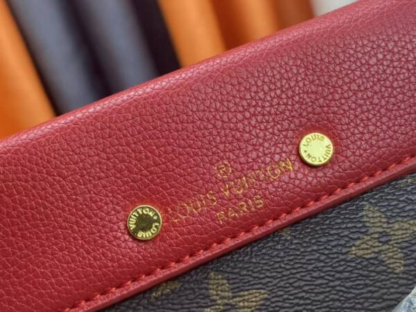 LOUIS VUITTON PALLAS CHAIN CANVAS MONOGRAM SHOULDER BAG RED - Image 10