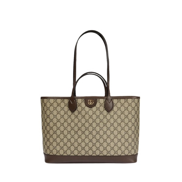 GUCCI OPHIDIA MEDIUM GG CANVAS TOTE BAG BROWN 40CM 739730
