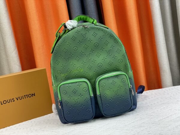 LOUIS VUITTON MULTIPOCKET BACKPACK GREEN AND BLUE 40CM M59690 - Image 10