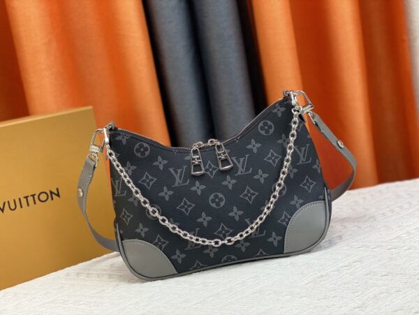 LOUIS VUITTON BOULOGNE BLACK AND GREY LEATHER 27CM M45832 - Image 10